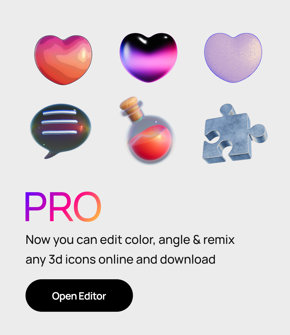 3dicons Pro — Open Editor